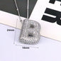 Brass Zircon Bubble Balloon Letter Pendant Necklace For Women