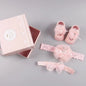 New baby hair accessories socks and shoes set box