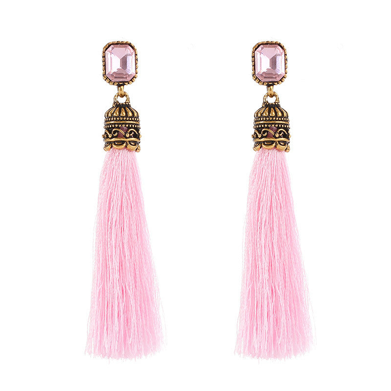 Boho style long earrings