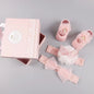 New baby hair accessories socks and shoes set box