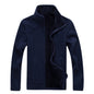 Men's winter plus velvet catching sweater sweater men's new thick fleece fashion cardigan coat men's shirt