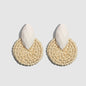 Rattan boho earrings