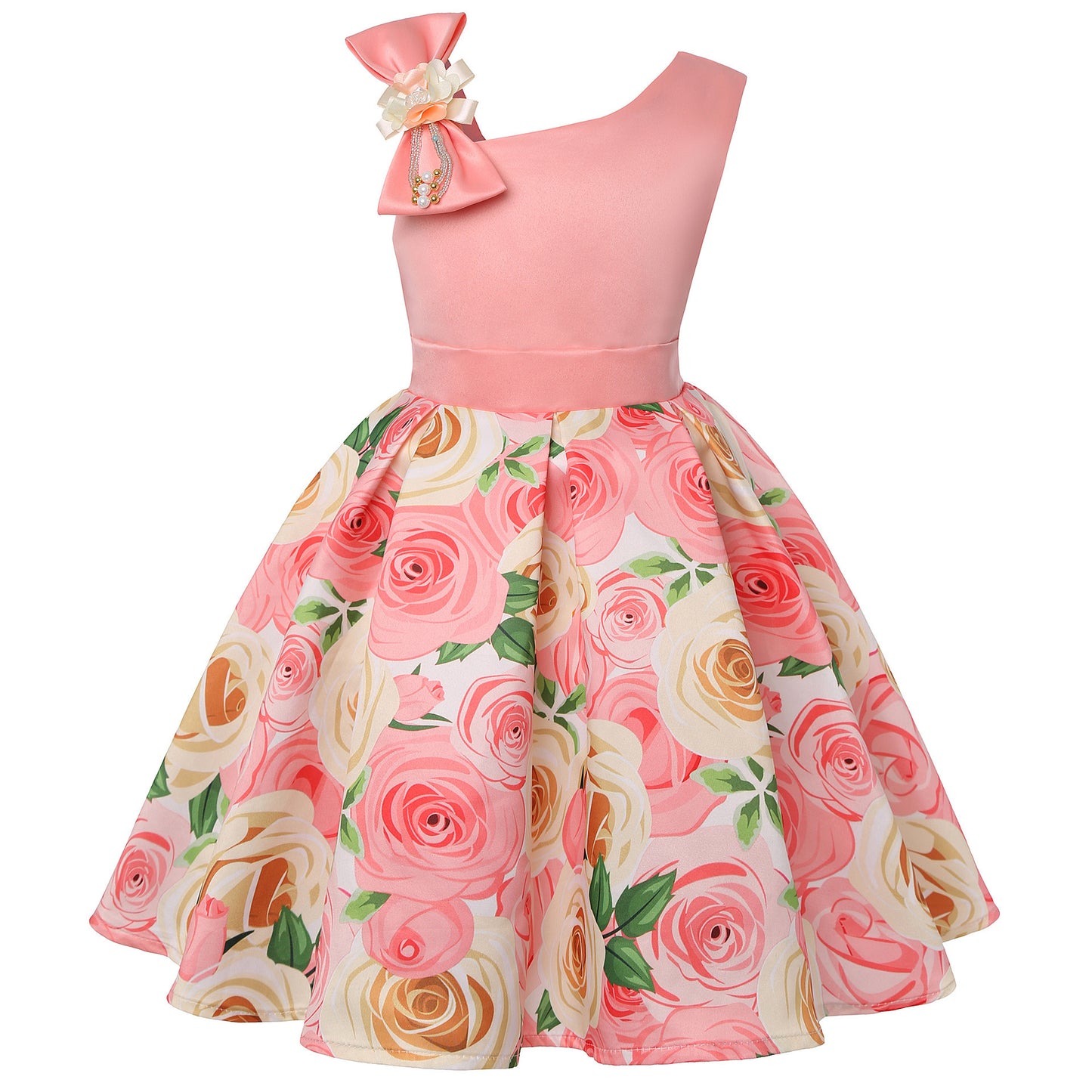 Girls' Dresses Girls' Princess Dresses Digital Print Children's Dresses