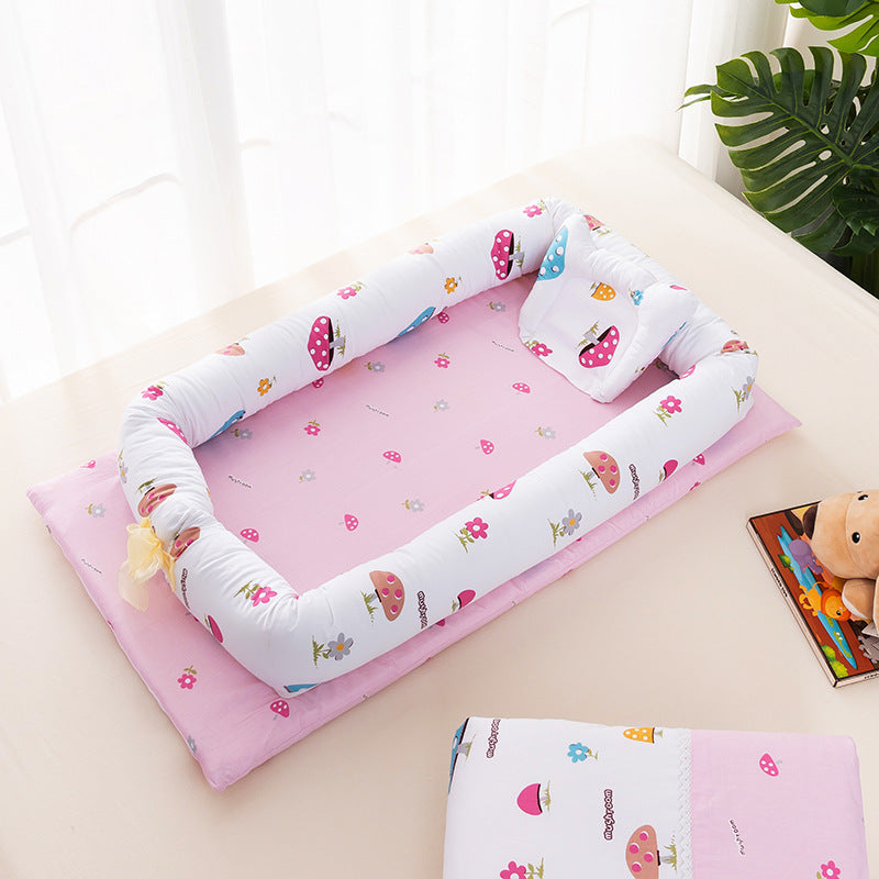 Portable Crib Bed Removable And Washable Newborn Baby Sleeping Artifact Foldable Bionic Bed