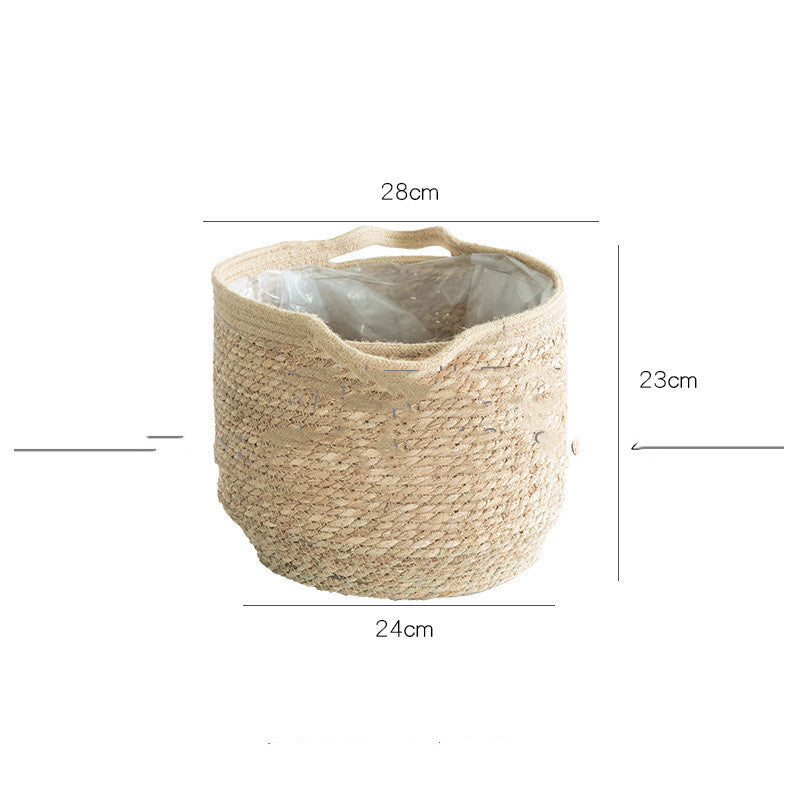 Handmade rattan flower basket