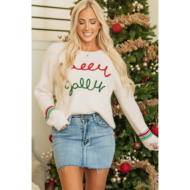 Loose Leisure All-matching Multi-color Sweater For Women