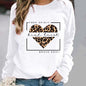 Women's Minimalist Round Neck Casual Printed Sweatshirt