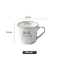 Breakfast Ceramic Milk Coffee Cup Couple Personality Creative Coffee Cup Cartoon Cat Pattern Kitchen Gadgets