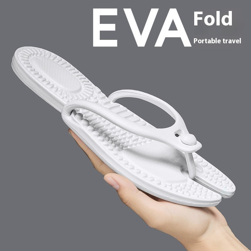 Foldable Travel Couple Flip Flops Plus Size