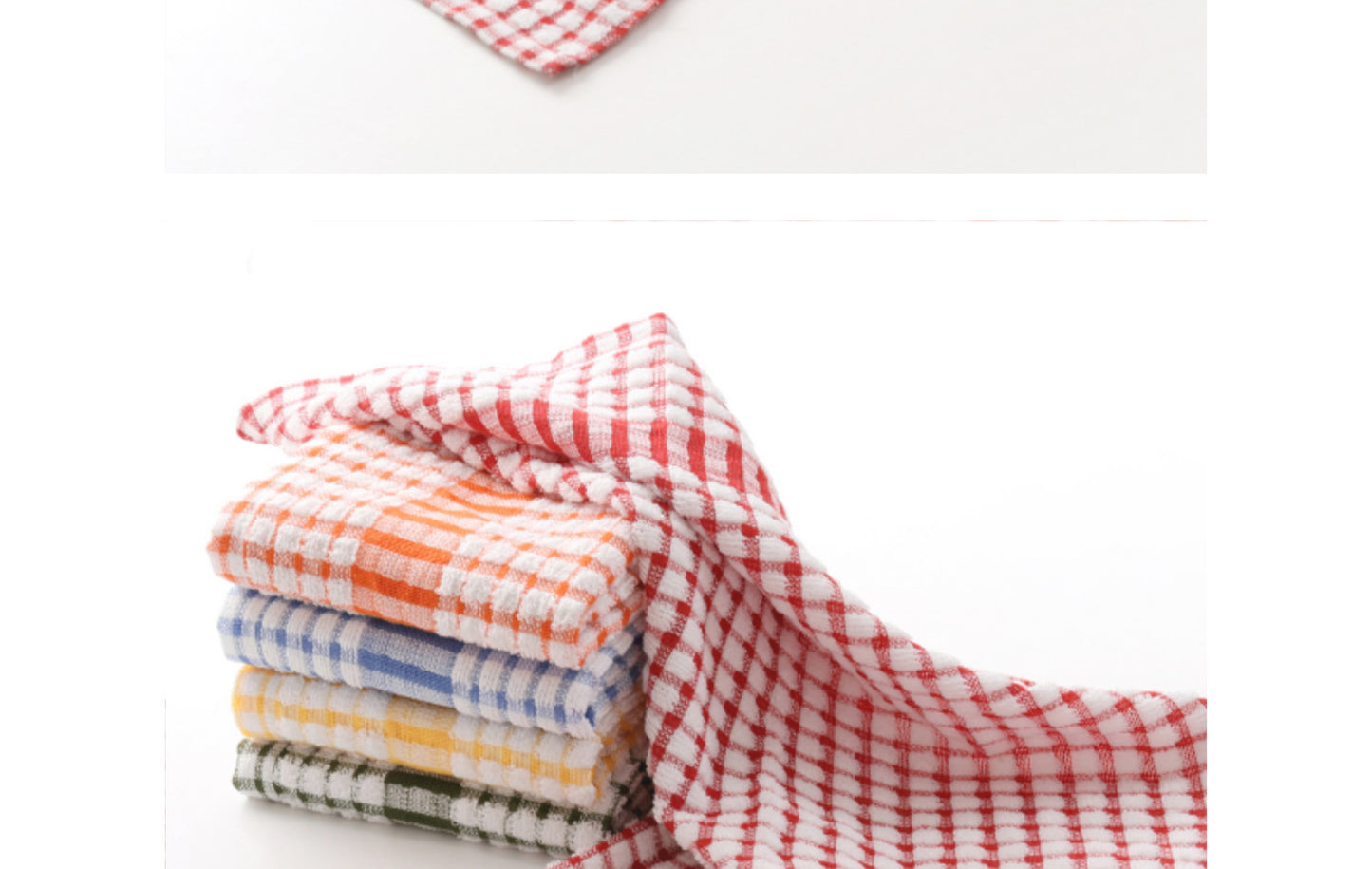 Cotton Plaid Kitchen Dish Towel