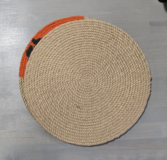 Handwoven Jute Round Table Mat – 12" Diameter