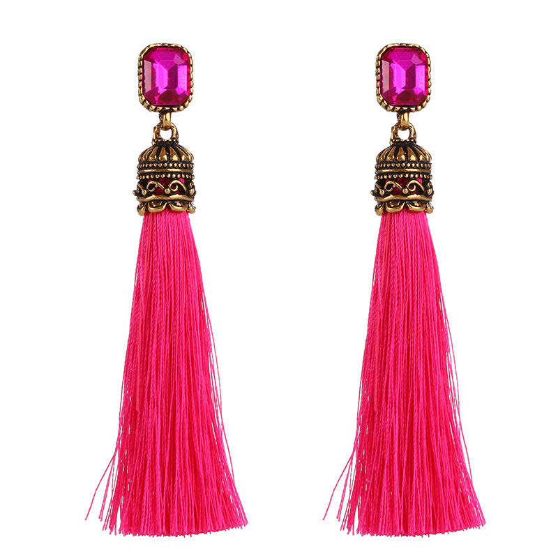 Boho style long earrings