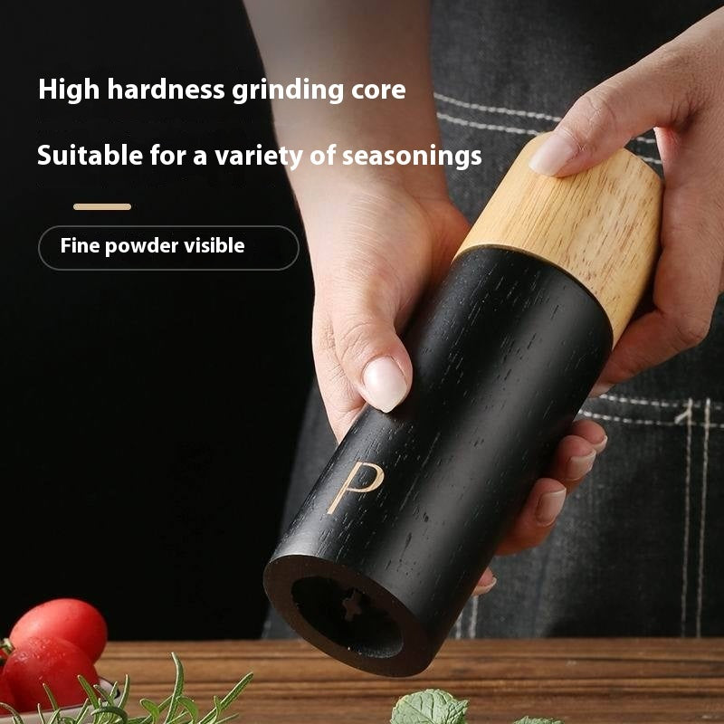 Retro Creative Oak Pepper Grinder Kitchen Household Wooden Seasoning Bottle