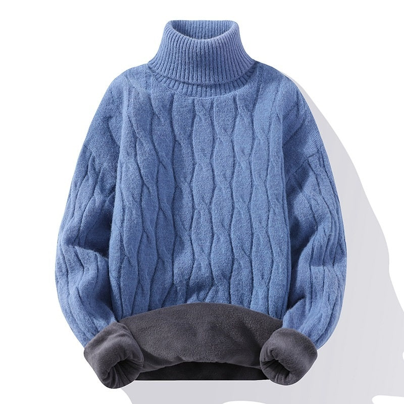 High Neck Velvet Thickening Thermal Sweater