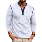 Men's Clothing Autumn And Winter Long Sleeves Henley Shirt