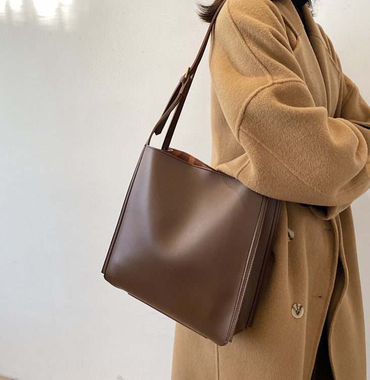 All-match Retro Shoulder Big Bag Commuter Tote