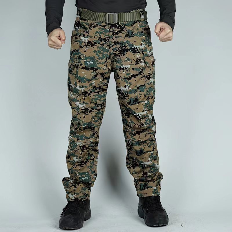 Tactical Pants Outdoor Work Clothes Training Plaid Trousers