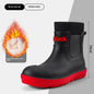 Men's Short Fashion Non-slip Waterproof Shoes Fleece-lined Platform