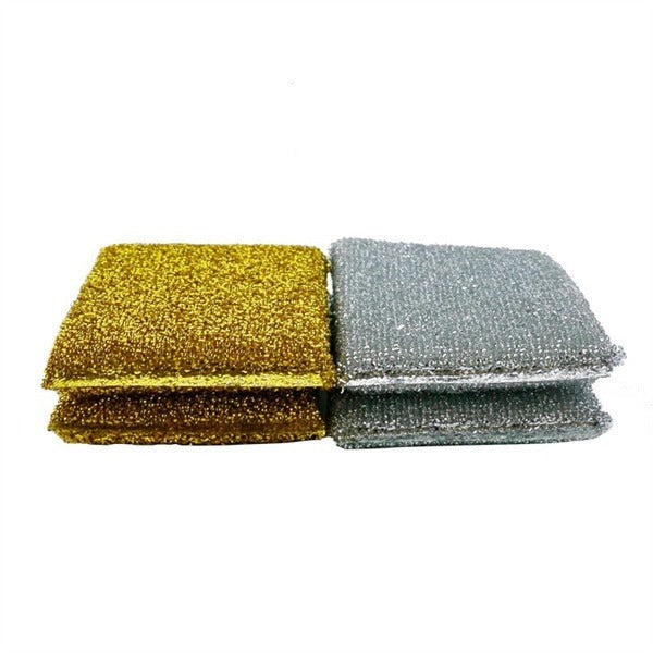 Elegant Four-piece Gold And Silver Rags - Elevate Your Kitchen Cleanliness In Style