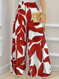 Printed High Waist Fashion Comfortable Wide-leg Pants