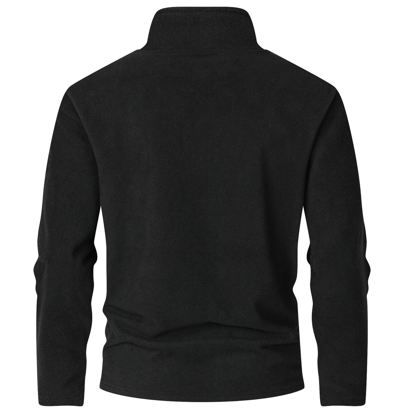 Casual Business Stand Collar Sweater European And American Loose And Simple Zipper Double-sided Fleece Jacket