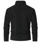 Casual Business Stand Collar Sweater European And American Loose And Simple Zipper Double-sided Fleece Jacket