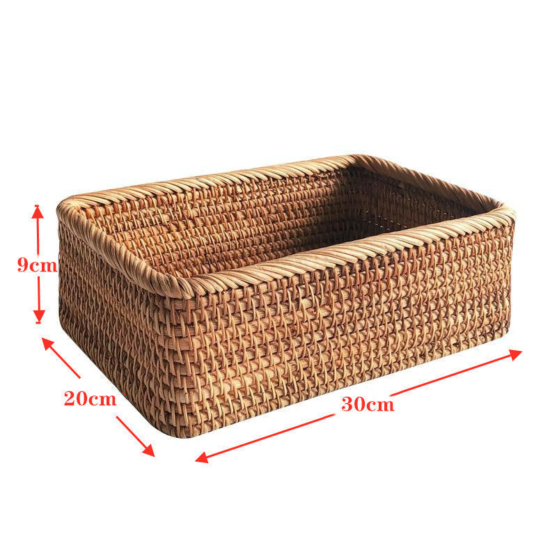 Rattan storage basket