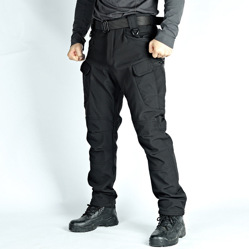 Winter Tactical Pants Men's Fleece-lined Waterproof Shark Skin Soft Shell Tactical Pants