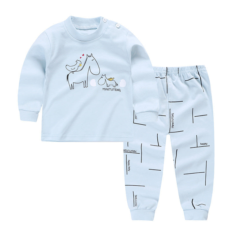 Autumn And Winter Pajamas, Baby Autumn Clothes, Long Trousers, Girls' Home Clothes, Long Sleeves