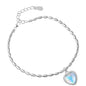 Opal Heart Water Drops Necklace For Women