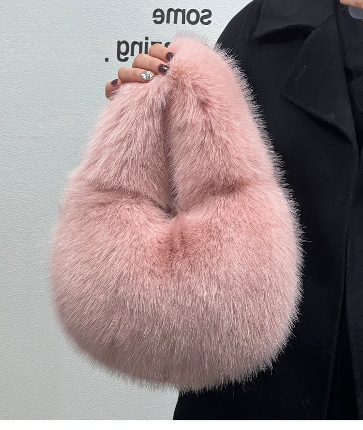 Portable Fur Bag Fall Winter Popular High-grade Niche