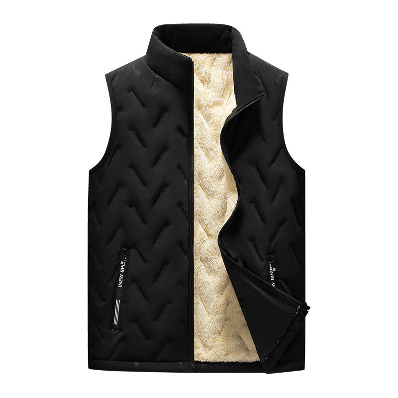 Vest For Middle-aged And Elderly People Warm Thickened Cotton Waistcoat Wool For Men