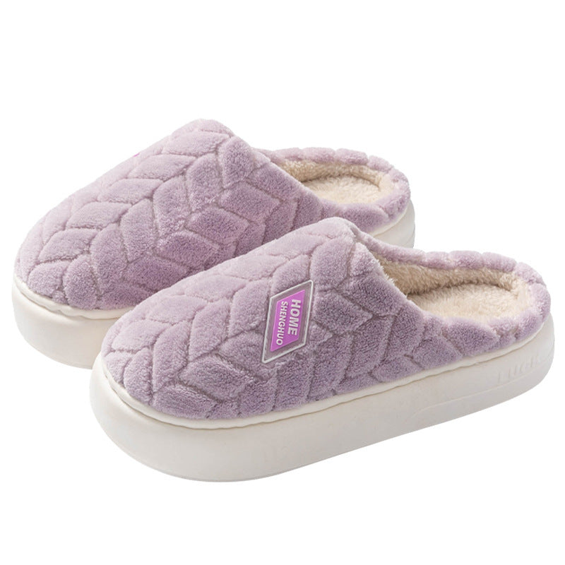 Velvet Cotton Slippers Women's Plush Home