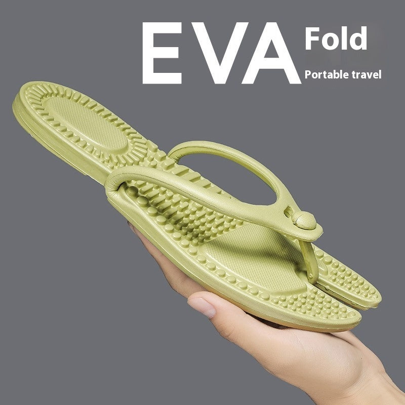 Foldable Travel Couple Flip Flops Plus Size