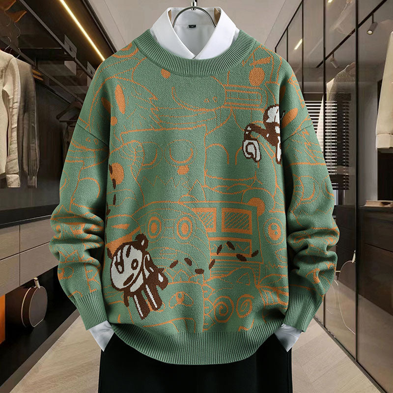 Round Neck Thickened Warm Junior High School Student Bottoming Sweater