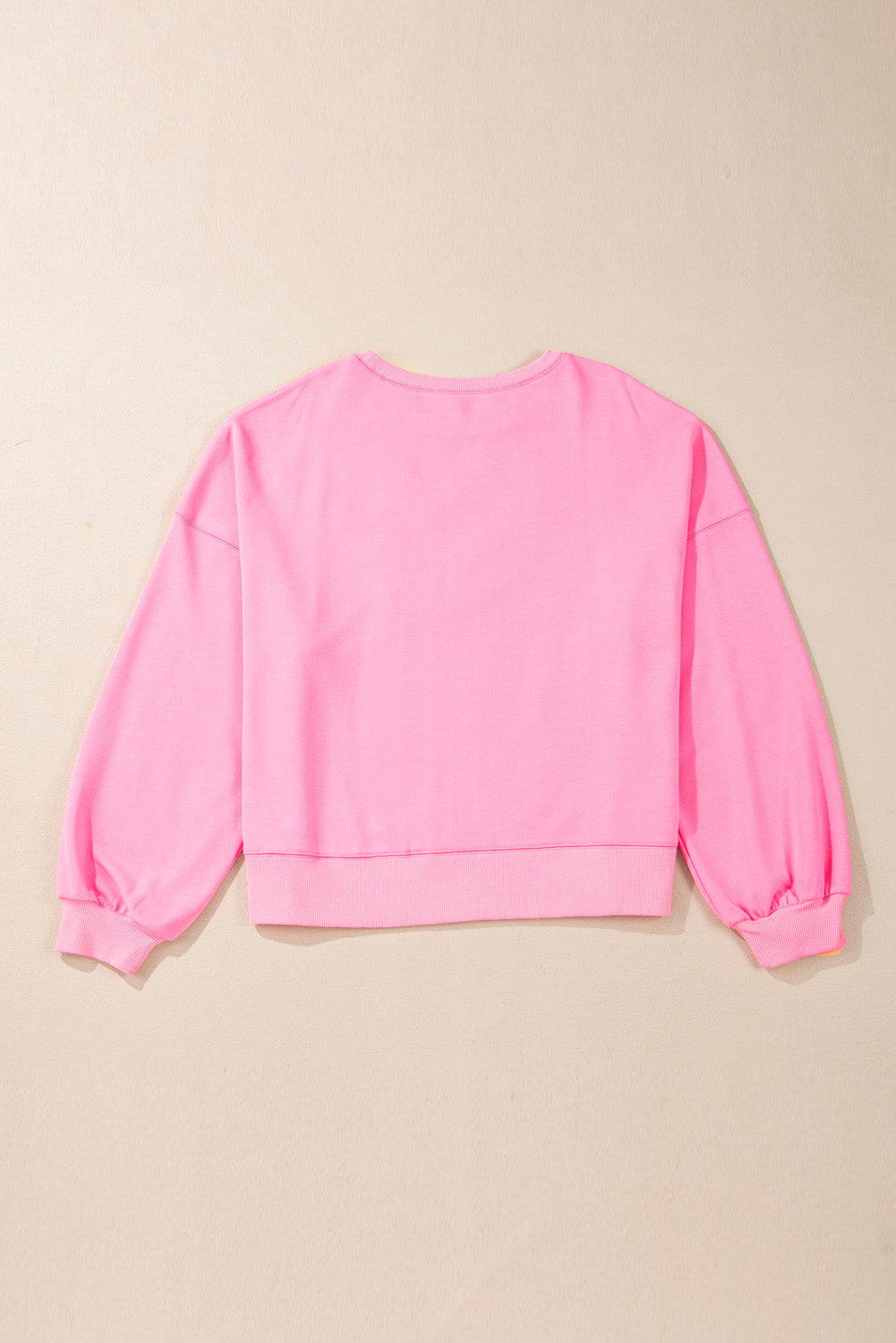 Pink Touch Down Rugby Football Embroidered Plus Size Sweatshirt