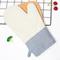 Silicone Insulated Glove, Anti Slip, Lengthened, Thickened, High-Temperature Resistant Kitchen Anti Scalding Device