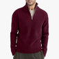 Men's Thickened Half-height Zip Collar Warm Sweater Coat