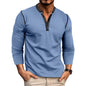 Men's Clothing Autumn And Winter Long Sleeves Henley Shirt