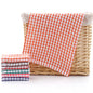 Kitchen Absorbent Cotton Jacquard Plaid Towel