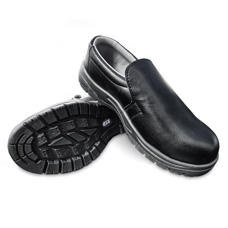 Anti-static Work Shoes Anti-smashing And Anti-penetration Pu Steel-toe Work Shoes