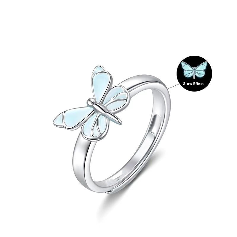 New Blue Color Luminous Smart Ring