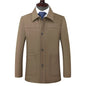 Plus Size Jacket Men's Middle-aged And Elderly Turn-down Collar Coat