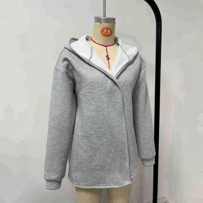 Hooded Fleece Jacket Coat For Women