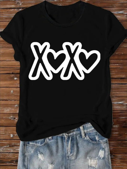 Love Valentine'S Day T-Shirt,   Couple T-Shirt, Couple Christmas, Fashion Casual T-Shirt, Short-Sleeved T-Shirt