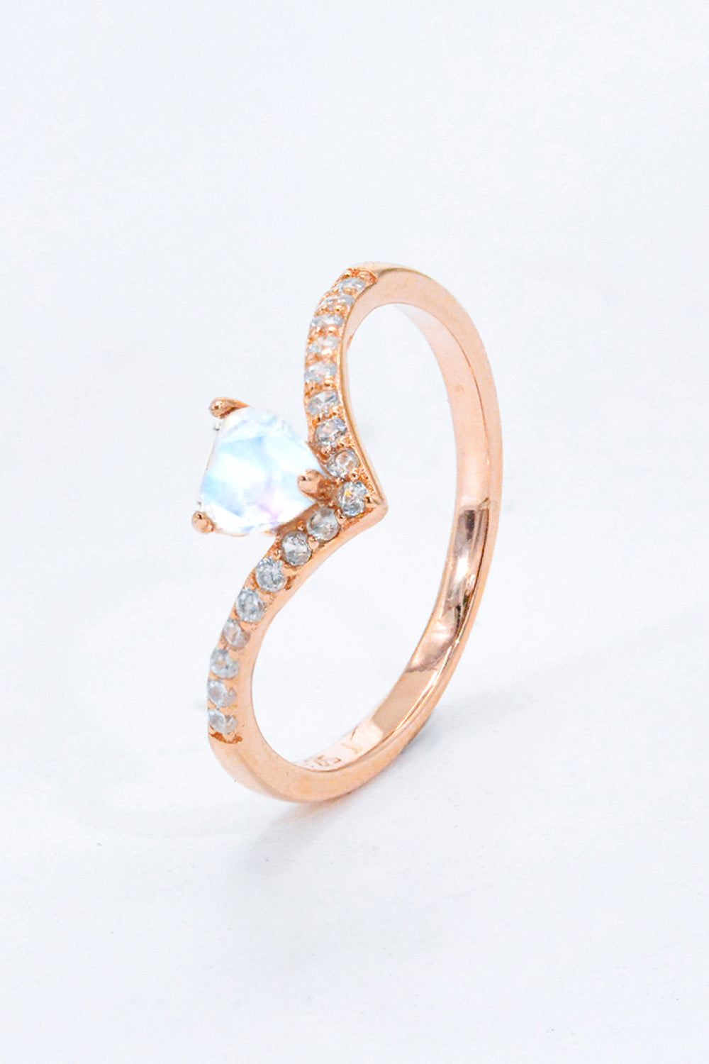 Moonstone Heart-Shaped Ring