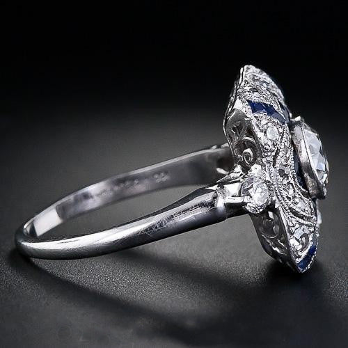 Sapphire S925 Sterling Silver Ring For Women