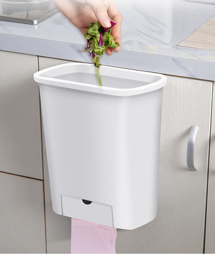 Wall-mounted trash can