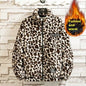 Autumn Winter Coat Coat Vintage Leopard Print Harajuku Hip Hop Style Loose