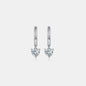 1 Carat Moissanite 925 Sterling Silver Heart Earrings